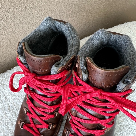 Woolrich Rockies wool Leather Hiking Boots red laces EUC - Picture 7 of 15